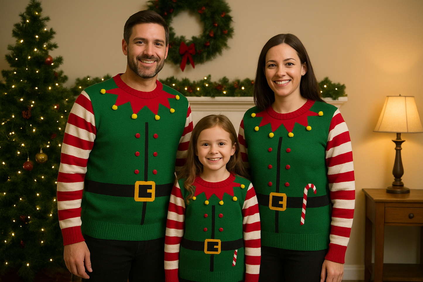 Ugly Sweater / Sueter Navideño con traje Duende Niños
