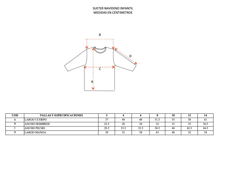 Ugly Sweater / Sueter Navideño con Muñera de Nieve. Niños