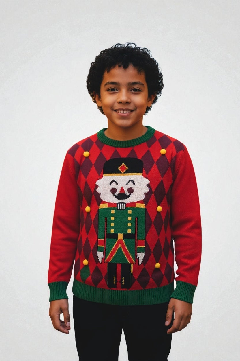 Ugly Sweater / Sueter Navideño con Cascanueces Infantil