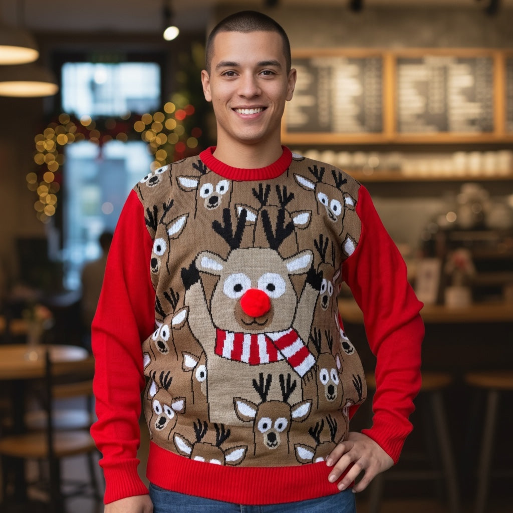 Ugly Sweater / Sueter Navideño Adulto con Renos