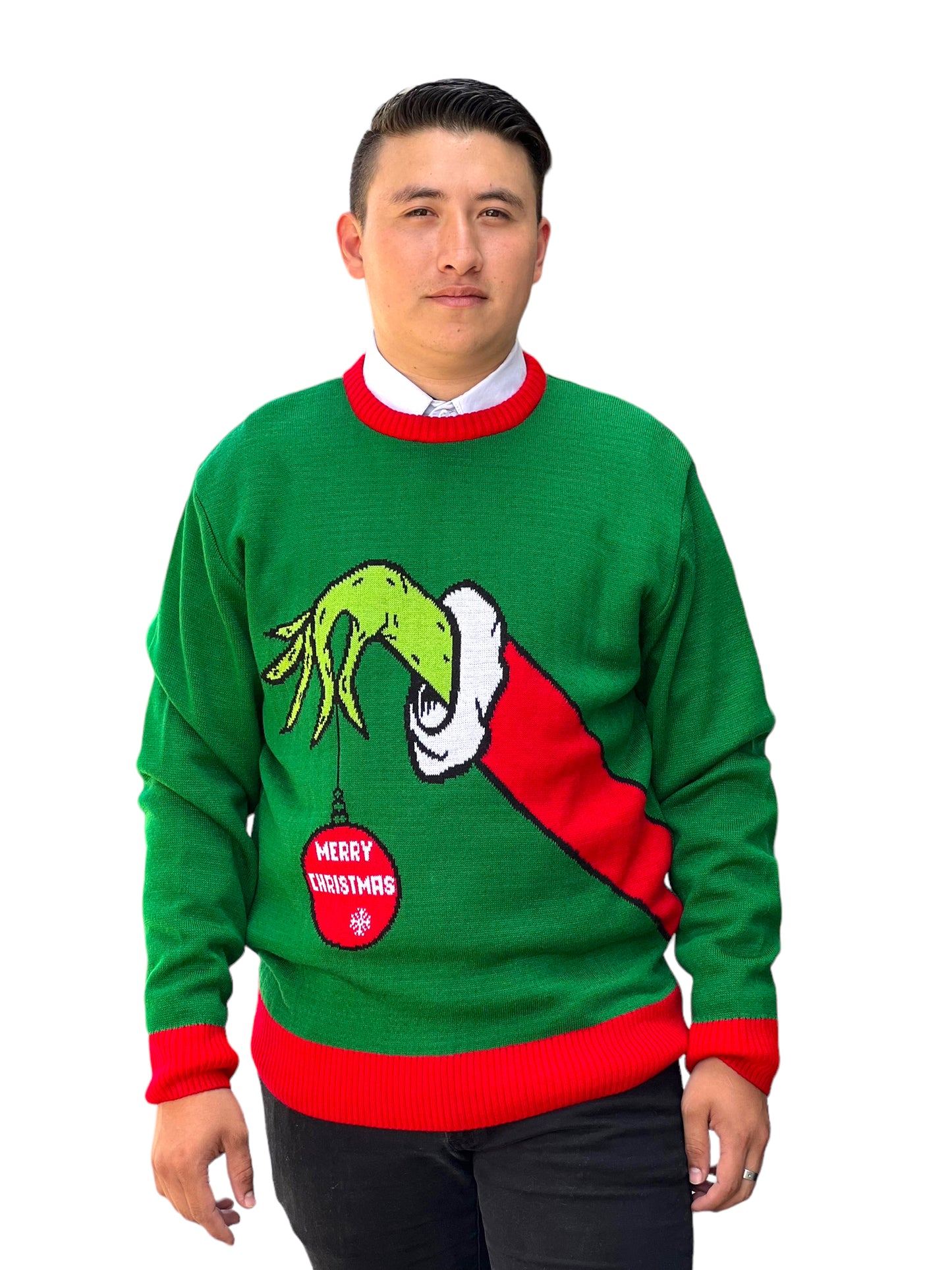 Ugly Sweater / Sueter Navideño con Mano y Esfera Adulto