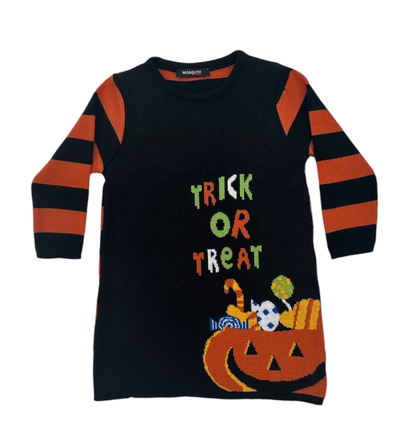 Vestido Halloween con calabaza de dulces