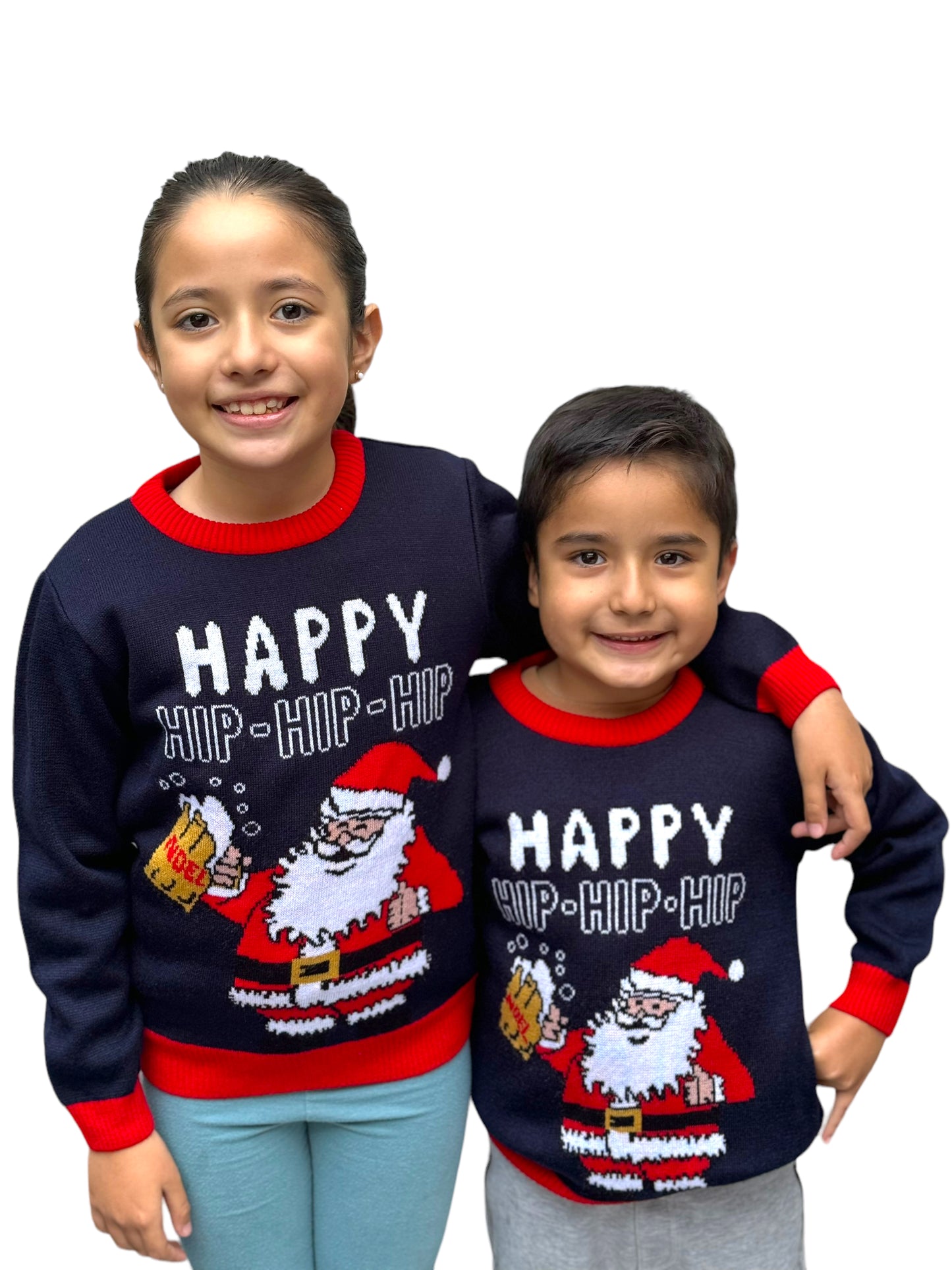 Ugly Sweater / Sueter Navideño con Santa y Cerveza. Niños