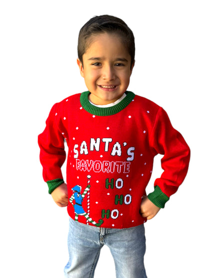 Ugly Sweater / Sueter Navideño con Elfita Bailando. Niños