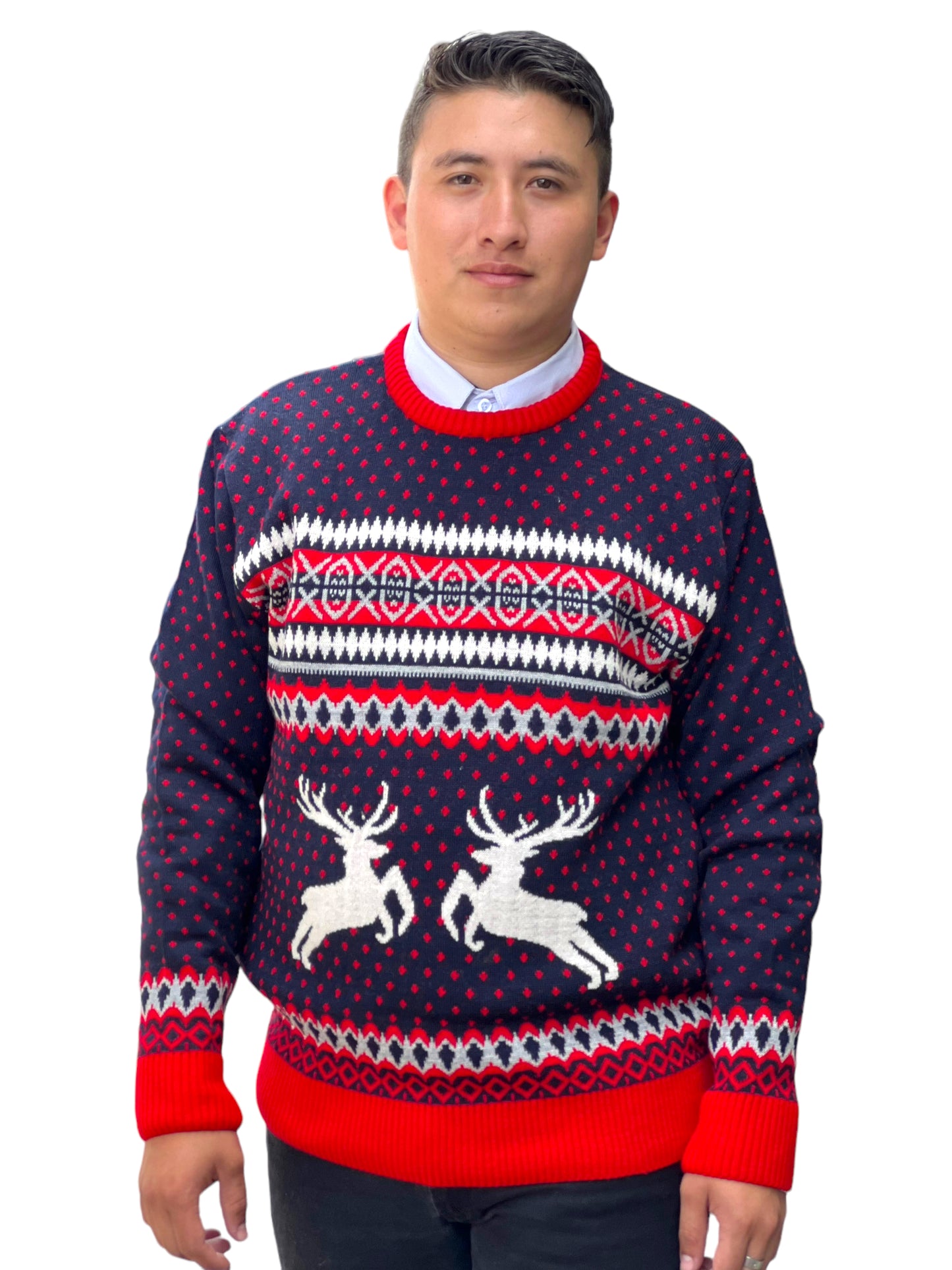Ugly Sweater / Sueter Navideño con Renos encontrados. Adulto