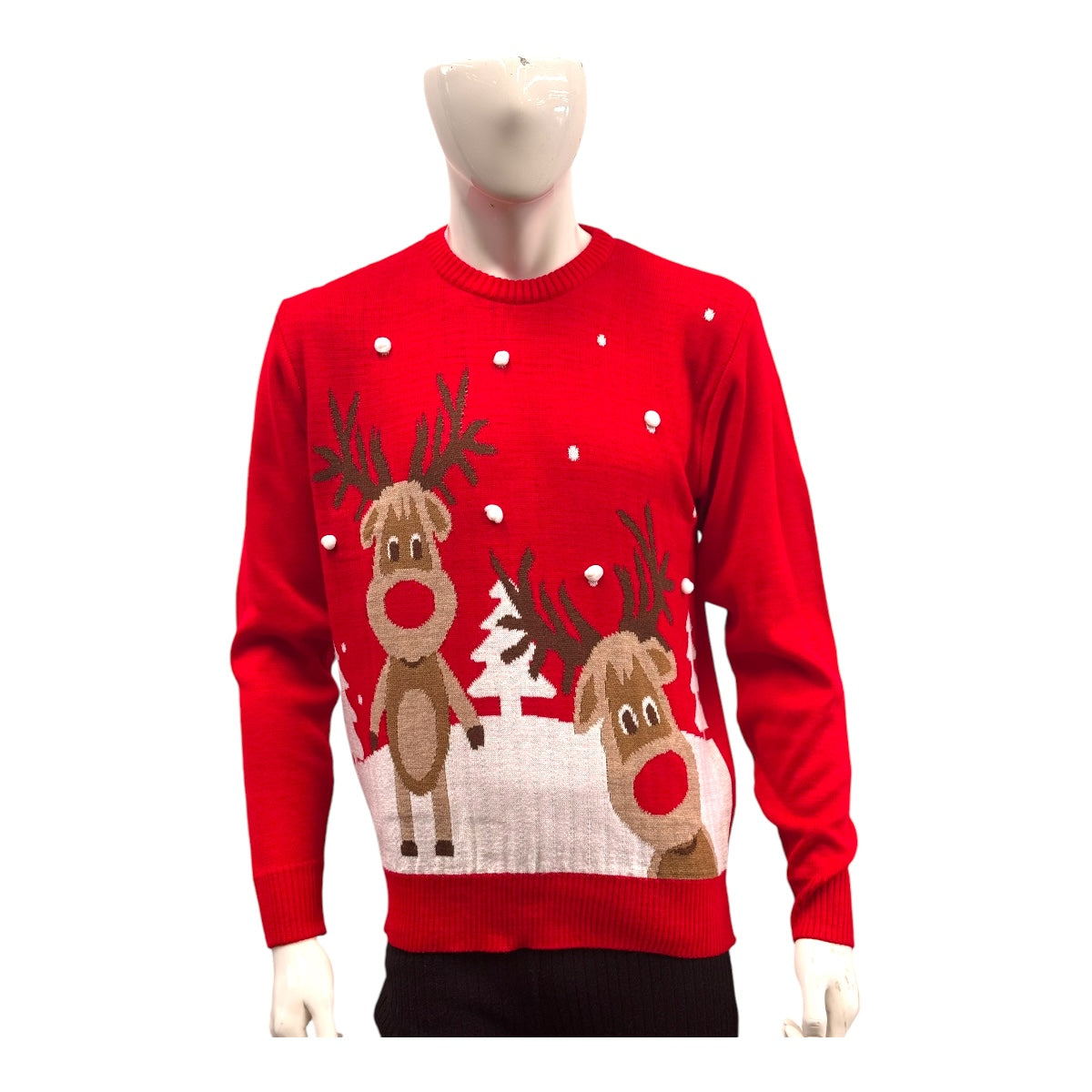 Ugly Sweater / Sueter Navideño Niños con Renos en Paisaje