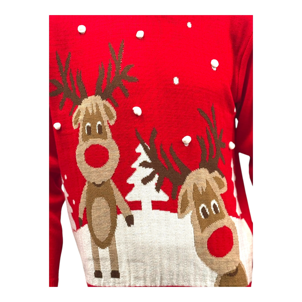 Ugly Sweater / Sueter Navideño Niños con Renos en Paisaje