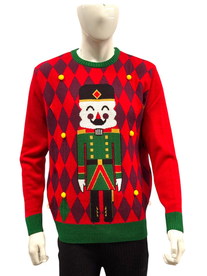 Ugly Sweater / Sueter Navideño con Cascanueces Adulto