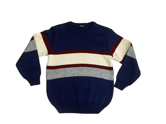 Sueter cuello redondo con Bloques en contraste