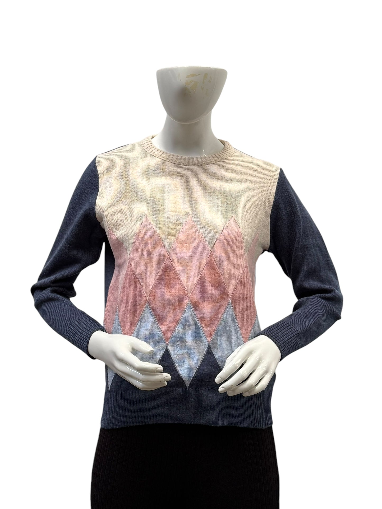 Sueter cuello redondo con Rombos