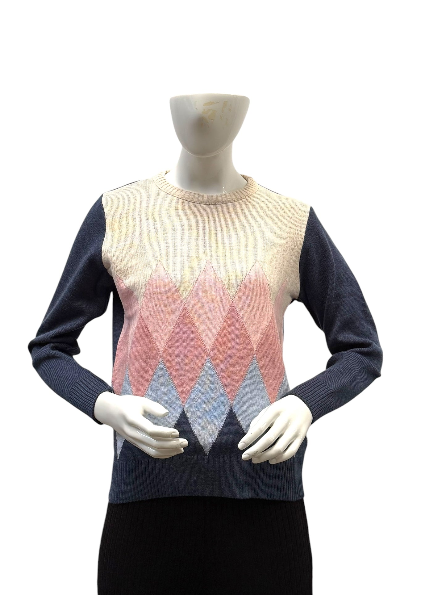 Sueter cuello redondo con Rombos