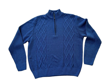 Sueter para Caballero en 1/2 Cierre con jacquard.