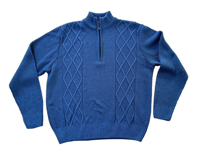 Sueter para Caballero en 1/2 Cierre con jacquard.