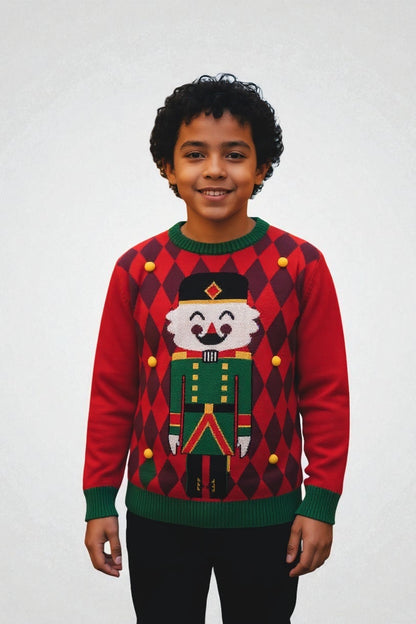 Ugly Sweater / Sueter Navideño con Cascanueces Infantil