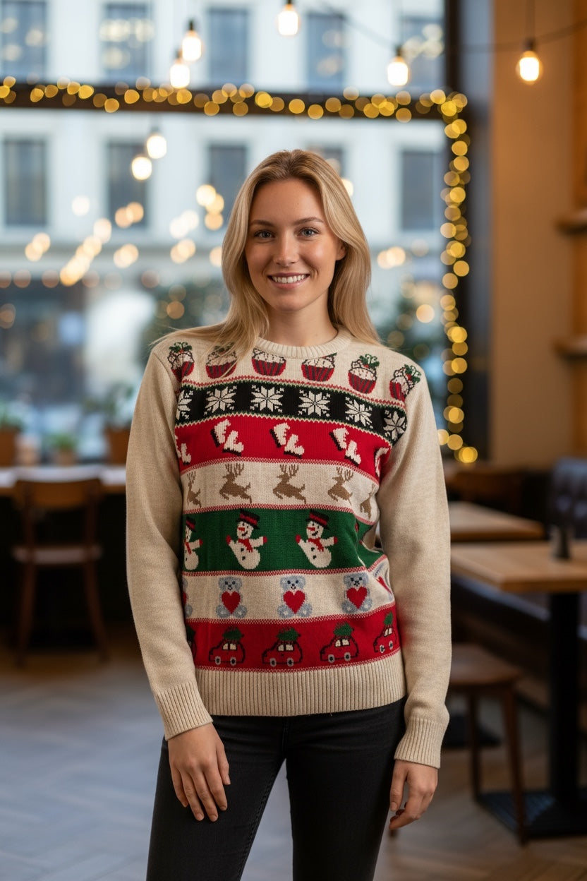 Ugly Sweater / Sueter Navideño Adulto con Series Navideñas
