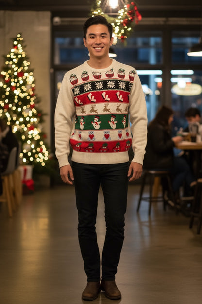 Ugly Sweater / Sueter Navideño Adulto con Series Navideñas