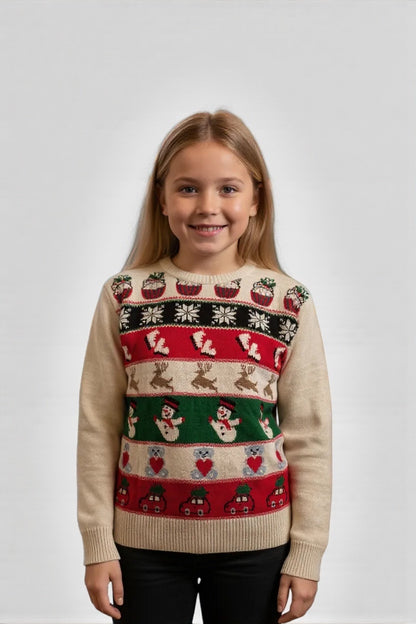 Ugly Sweater / Sueter Navideño Infantil con Series Navideñas