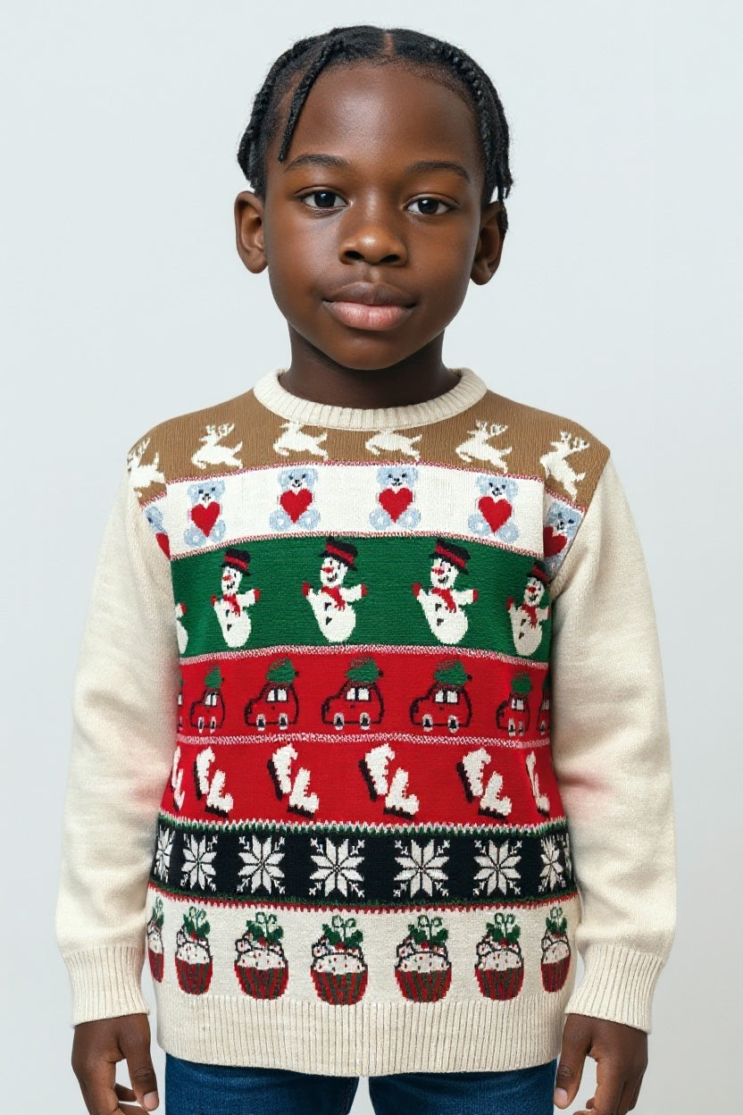 Ugly Sweater / Sueter Navideño Infantil con Series Navideñas