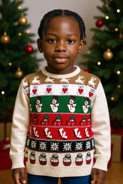 Ugly Sweater / Sueter Navideño Infantil con Series Navideñas