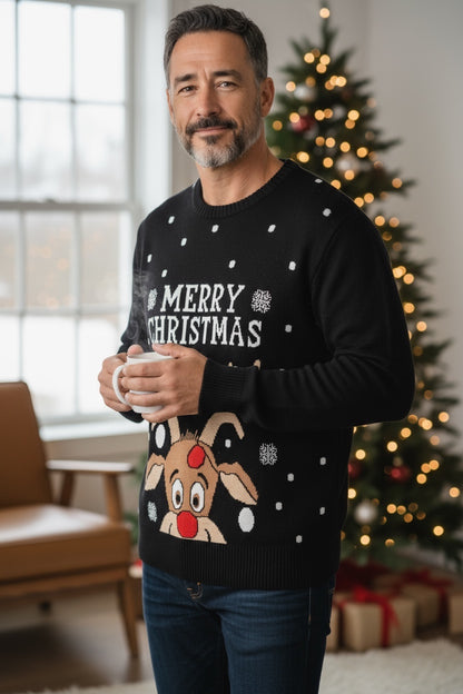 Ugly Sweater / Sueter Navideño Caballero Merry Christmas.