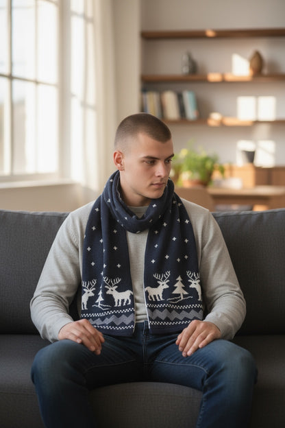 Ugly Scarf / Bufanda Navideña Unisex con Renos