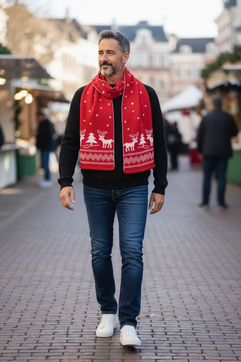 Ugly Scarf / Bufanda Navideña Unisex con Renos