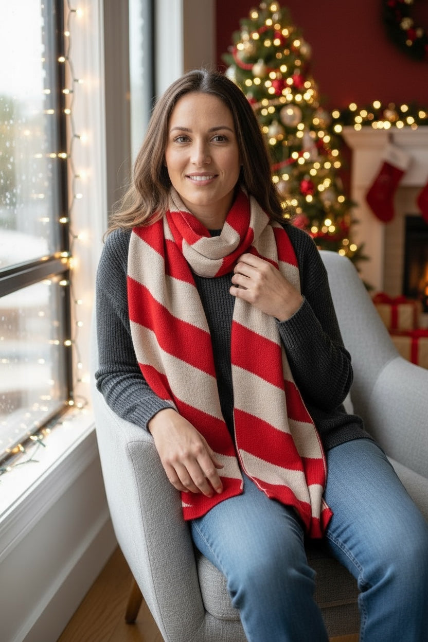 Ugly Scarf / Bufanda Navideña Unisex Caramelo