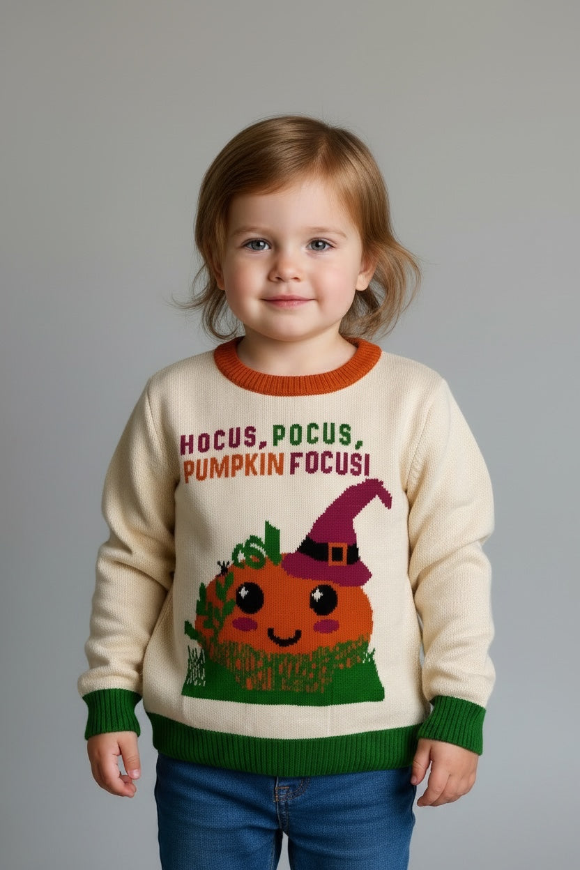 Sueter Halloween de Calabaza con Sombrero