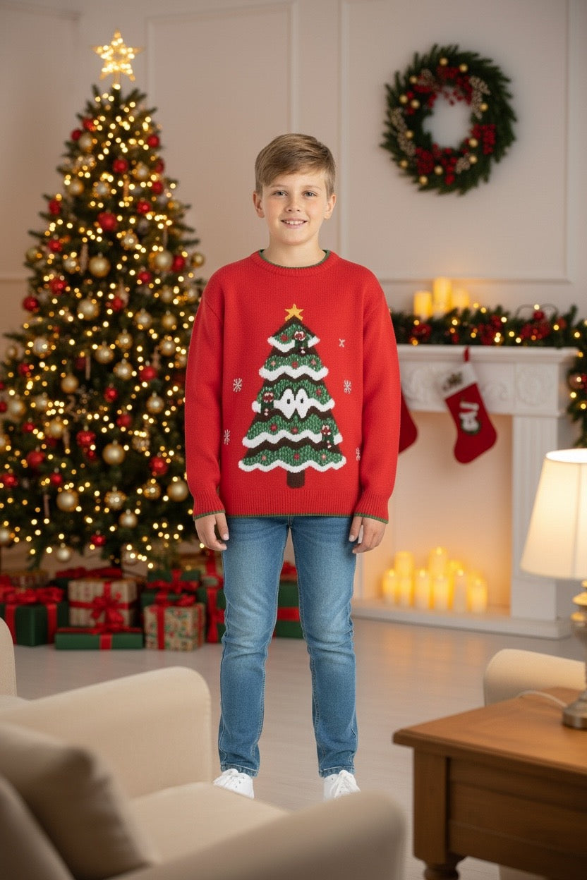 Ugly Sweater / Sueter Navideño Infantil con Arbolito