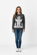 Ugly Sweater/ Suéter Navideño Adulto con paisaje nevado y yeti