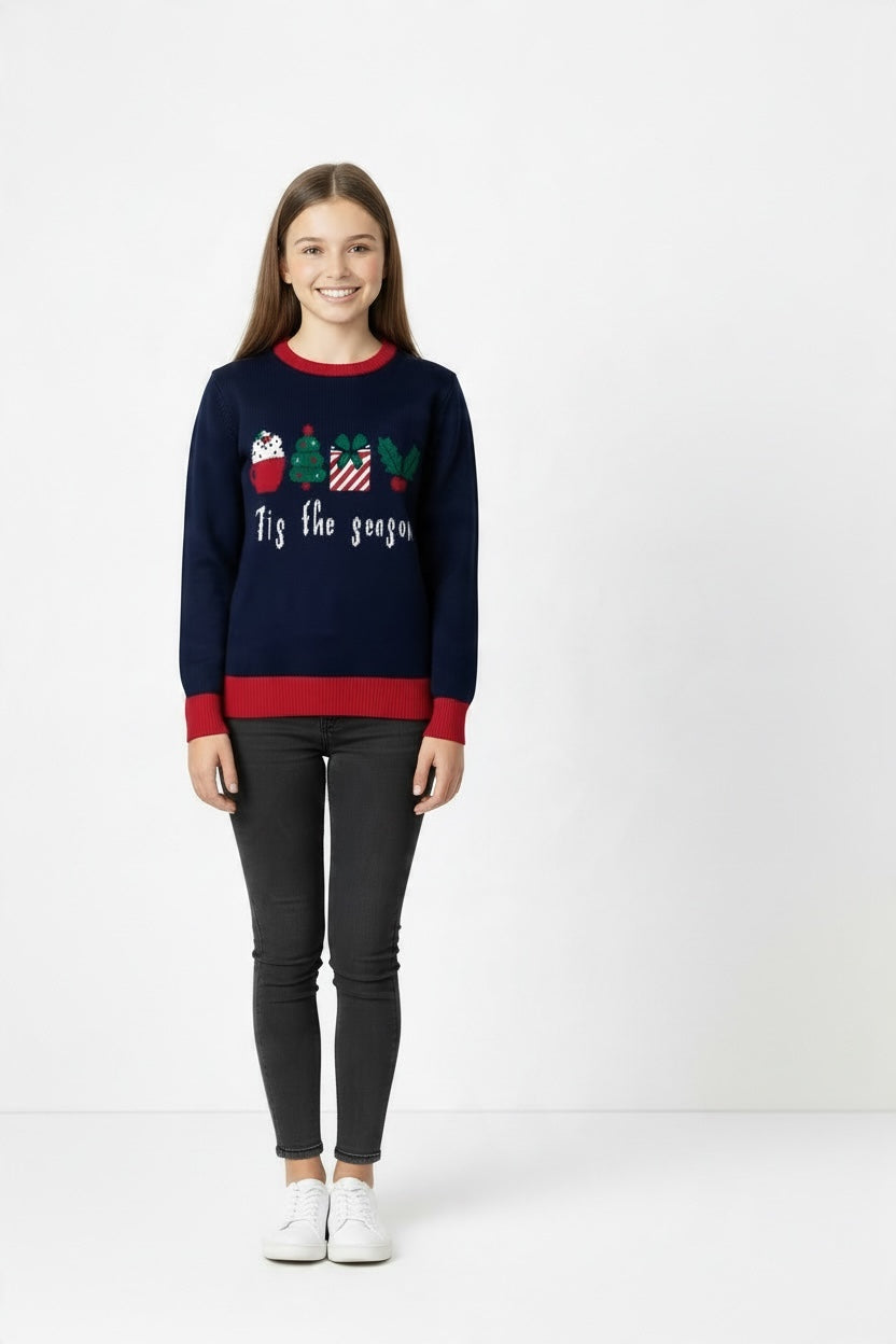 Ugly Sweater / Sueter Navideño Adulto  con Cupcake, Arbolitos y Regalo
