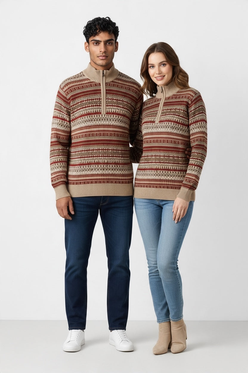 Ugly Sweater / Suéter Navideño con dibujo nórdico.