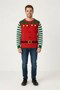 Ugly Sweater /Suéter Navideño Adulto,  simulación traje de duende.