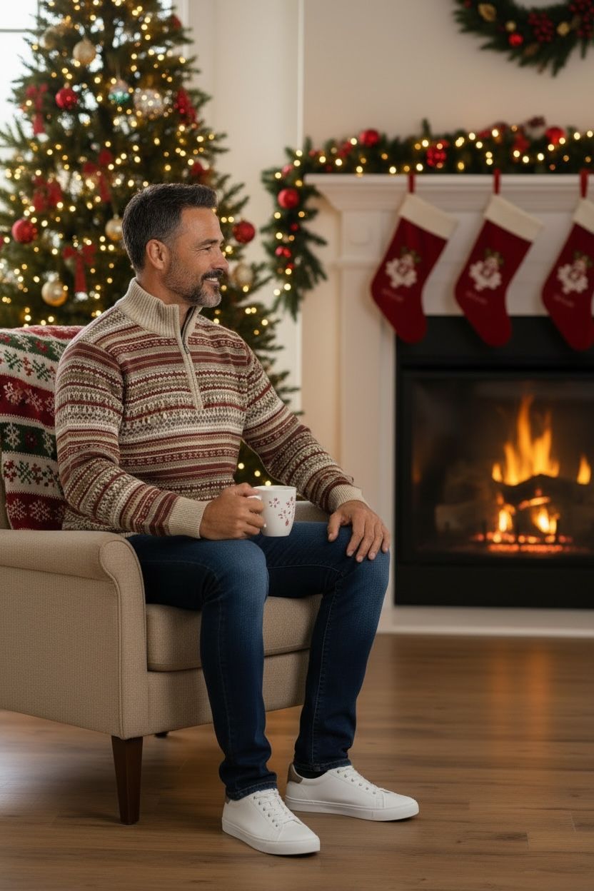Ugly Sweater / Suéter Navideño con dibujo nórdico.