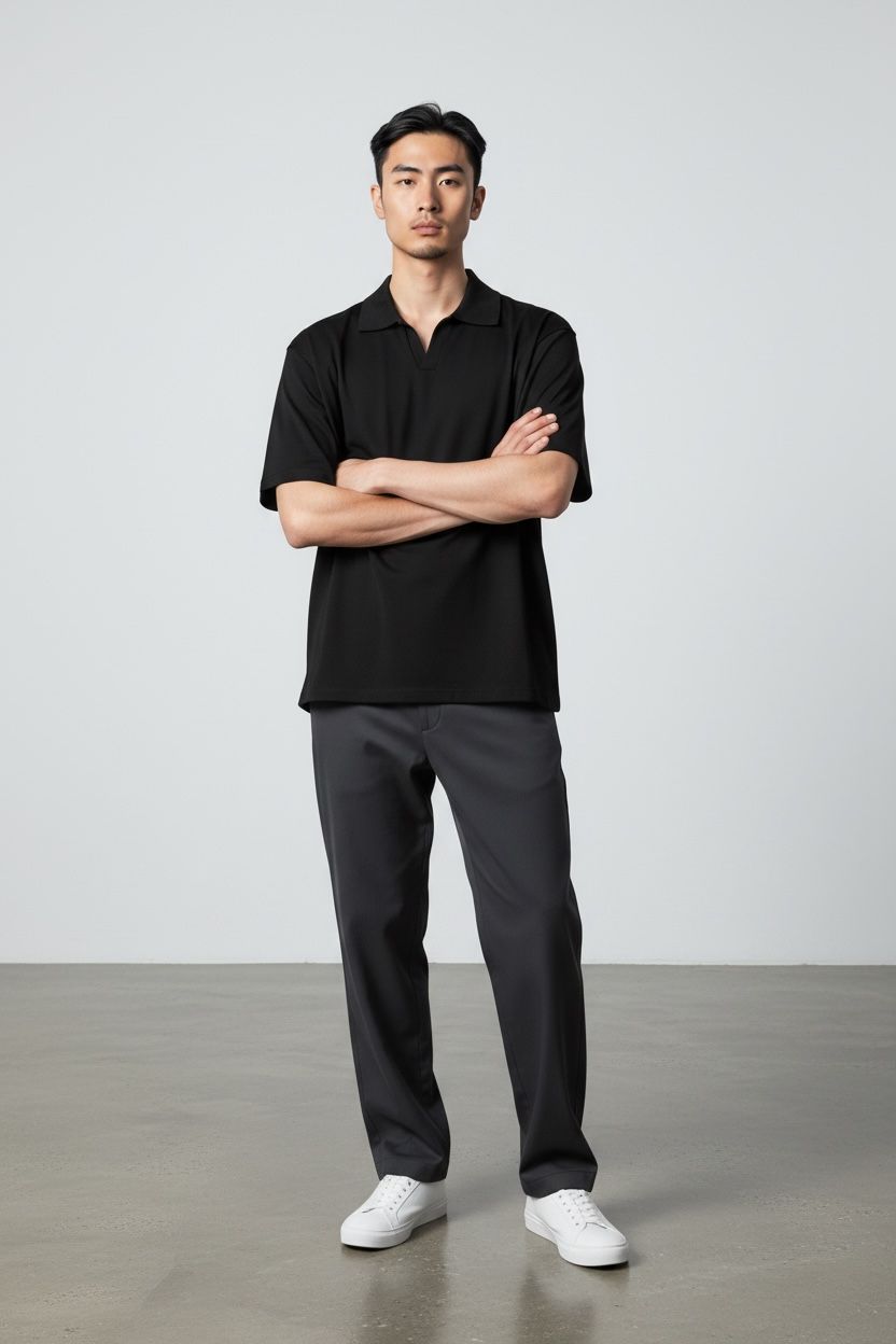 9934 Playera cuello polo con aletilla manga corta
