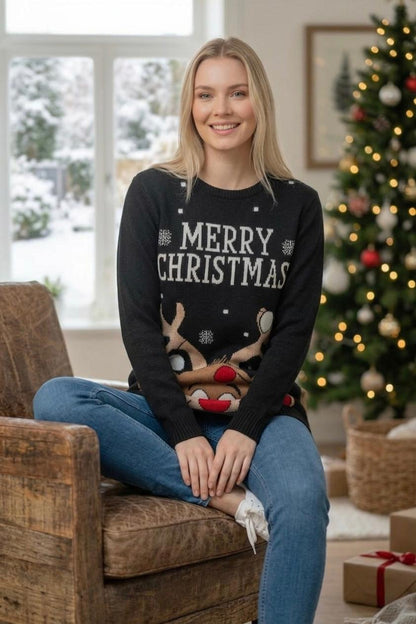 Ugly Sweater / Sueter Navideño Caballero Merry Christmas.