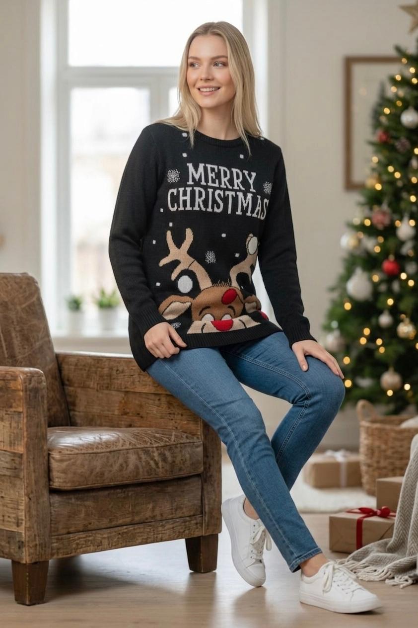Ugly Sweater / Sueter Navideño Caballero Merry Christmas.